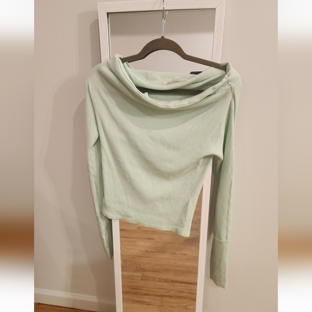 Mint Green Off-Shoulder Top